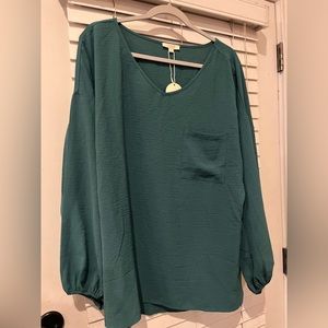 Oddi Top. Teal 1xl